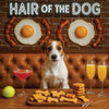 Hair of the Dog Russell Terrier 004 Ruff & Ready Funny Canine Art neon lights, bacon-woven flair, and egg murals