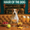 Hair of the Dog Russell Terrier 014 Ruff & Ready Funny Canine Art neon lights, bacon-woven flair, and egg murals