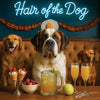 Hair of the Dog Saint Bernard 007 Ruff & Ready Funny Canine Art neon lights, bacon-woven flair, and egg murals