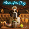 Hair of the Dog Saint Bernard 014 Ruff & Ready Funny Canine Art neon lights, bacon-woven flair, and egg murals