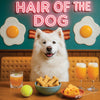 Hair of the Dog Samoyed 002 Ruff & Ready Funny Canine Art neon lights, bacon-woven flair, and egg murals