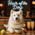 Hair of the Dog Samoyed 003 Ruff & Ready Funny Canine Art neon lights, bacon-woven flair, and egg murals