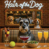 Hair of the Dog Schnauzer 013 Ruff & Ready Funny Canine Art neon lights, bacon-woven flair, and egg murals