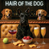 Hair of the Dog Scottish Terrier 008 Ruff & Ready Funny Canine Art neon lights, bacon-woven flair, and egg murals
