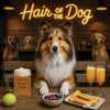 Hair of the Dog Shetland Sheepdog 008 Ruff & Ready Funny Canine Art neon lights, bacon-woven flair, and egg murals