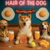 Hair of the Dog Shiba Inu 012 Ruff & Ready Funny Canine Art neon lights, bacon-woven flair, and egg murals