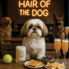 Hair of the Dog Shih Tzu 002 Ruff & Ready Funny Canine Art neon lights, bacon-woven flair, and egg murals