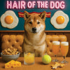 Hair of the Dog Shikoku 005 Ruff & Ready Funny Canine Art neon lights, bacon-woven flair, and egg murals