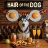 Hair of the Dog Siberian Husky 001 Ruff & Ready Funny Canine Art neon lights, bacon-woven flair, and egg murals