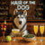 Hair of the Dog Siberian Husky 002 Ruff & Ready Funny Canine Art neon lights, bacon-woven flair, and egg murals