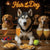 Hair of the Dog Siberian Husky 005 Ruff & Ready Funny Canine Art neon lights, bacon-woven flair, and egg murals