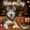 Hair of the Dog Siberian Husky 007 Ruff & Ready Funny Canine Art neon lights, bacon-woven flair, and egg murals