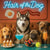 Hair of the Dog Siberian Husky 013 Ruff & Ready Funny Canine Art neon lights, bacon-woven flair, and egg murals
