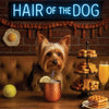 Hair of the Dog Silky Terrier 004 Ruff & Ready Funny Canine Art neon lights, bacon-woven flair, and egg murals