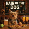 Hair of the Dog Silky Terrier 005 Ruff & Ready Funny Canine Art neon lights, bacon-woven flair, and egg murals
