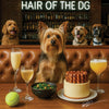 Hair of the Dog Silky Terrier 008 Ruff & Ready Funny Canine Art neon lights, bacon-woven flair, and egg murals