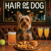 Hair of the Dog Silky Terrier 012 Ruff & Ready Funny Canine Art neon lights, bacon-woven flair, and egg murals