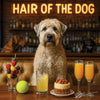 Hair of the Dog Soft Coated Wheaten Terrier 005 Ruff & Ready Funny Canine Art neon lights, bacon-woven flair, and egg murals