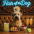 Hair of the Dog Soft Coated Wheaten Terrier 011 Ruff & Ready Funny Canine Art neon lights, bacon-woven flair, and egg murals