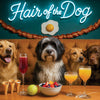 Hair of the Dog Tibetan Terrier 002 Ruff & Ready Funny Canine Art neon lights, bacon-woven flair, and egg murals