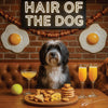 Hair of the Dog Tibetan Terrier 008 Ruff & Ready Funny Canine Art neon lights, bacon-woven flair, and egg murals