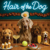 Hair of the Dog Weimaraner 004 Ruff & Ready Funny Canine Art neon lights, bacon-woven flair, and egg murals