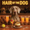 Hair of the Dog Weimaraner 005 Ruff & Ready Funny Canine Art neon lights, bacon-woven flair, and egg murals