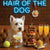 Hair of the Dog West Highland Terrier 001 Ruff & Ready Funny Canine Art neon lights, bacon-woven flair, and egg murals