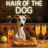 Hair of the Dog Whippet 004 Ruff & Ready Funny Canine Art neon lights, bacon-woven flair, and egg murals