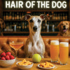 Hair of the Dog Whippet 006 Ruff & Ready Funny Canine Art neon lights, bacon-woven flair, and egg murals