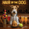 Hair of the Dog Wire Fox Terrier 002 Ruff & Ready Funny Canine Art neon lights, bacon-woven flair, and egg murals