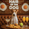 Hair of the Dog Wire Fox Terrier 006 Ruff & Ready Funny Canine Art neon lights, bacon-woven flair, and egg murals
