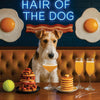 Hair of the Dog Wire Fox Terrier 009 Ruff & Ready Funny Canine Art neon lights, bacon-woven flair, and egg murals