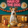 Hair of the Dog Wire Fox Terrier 011 Ruff & Ready Funny Canine Art neon lights, bacon-woven flair, and egg murals