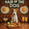 Hair of the Dog Wire Fox Terrier 013 Ruff & Ready Funny Canine Art neon lights, bacon-woven flair, and egg murals