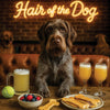 Hair of the Dog Wirehaired Pointing Griffon 002 Ruff & Ready Funny Canine Art neon lights, bacon-woven flair, and egg murals