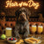 Hair of the Dog Wirehaired Pointing Griffon 002 Ruff & Ready Funny Canine Art neon lights, bacon-woven flair, and egg murals