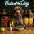 Hair of the Dog Wirehaired Pointing Griffon 005 Ruff & Ready Funny Canine Art neon lights, bacon-woven flair, and egg murals