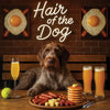 Hair of the Dog Wirehaired Pointing Griffon 008 Ruff & Ready Funny Canine Art neon lights, bacon-woven flair, and egg murals