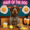 Hair of the Dog Wirehaired Pointing Griffon 012 Ruff & Ready Funny Canine Art neon lights, bacon-woven flair, and egg murals