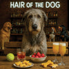 Hair of the Dog Wolfhound 001 Ruff & Ready Funny Canine Art neon lights, bacon-woven flair, and egg murals