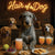 Hair of the Dog Wolfhound 002 Ruff & Ready Funny Canine Art neon lights, bacon-woven flair, and egg murals