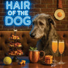 Hair of the Dog Wolfhound 003 Ruff & Ready Funny Canine Art neon lights, bacon-woven flair, and egg murals