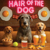 Hair of the Dog Wolfhound 004 Ruff & Ready Funny Canine Art neon lights, bacon-woven flair, and egg murals