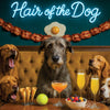 Hair of the Dog Wolfhound 008 Ruff & Ready Funny Canine Art neon lights, bacon-woven flair, and egg murals