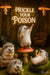 Whimsical hedgehog cocktail party under glowing mushroom lights with forest decor and tiny green drinks – humorous and detailed metal print