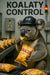 Koala wearing helmet inspecting snacks humorously eating chips artwork