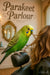 Parakeet styling woman's hair in beauty salon wall art