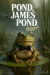 Pond James Pond 007 humorous frog secret agent spy metal print