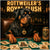 Rottweiler's Royal Flush metal print depicting a sophisticated Rottweiler in leather jacket playing poker